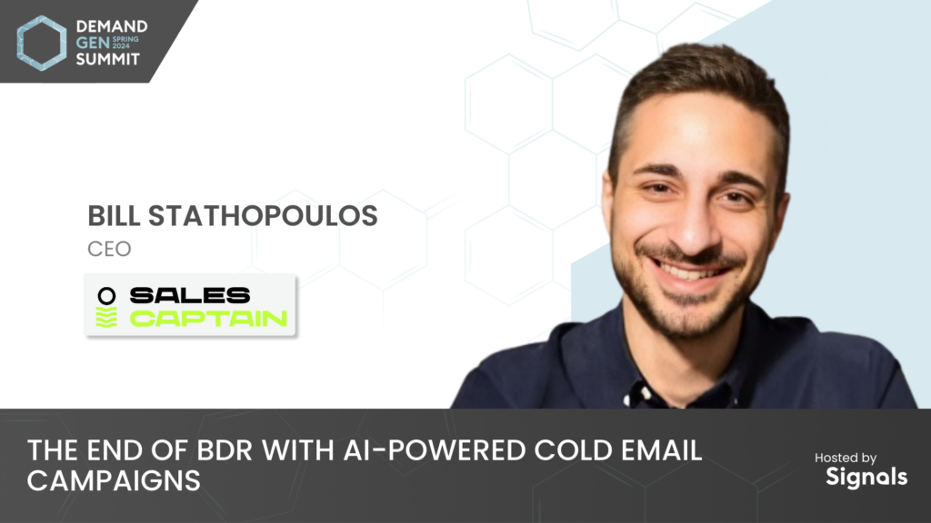 Presentation graphic on AI-powered cold email campaigns