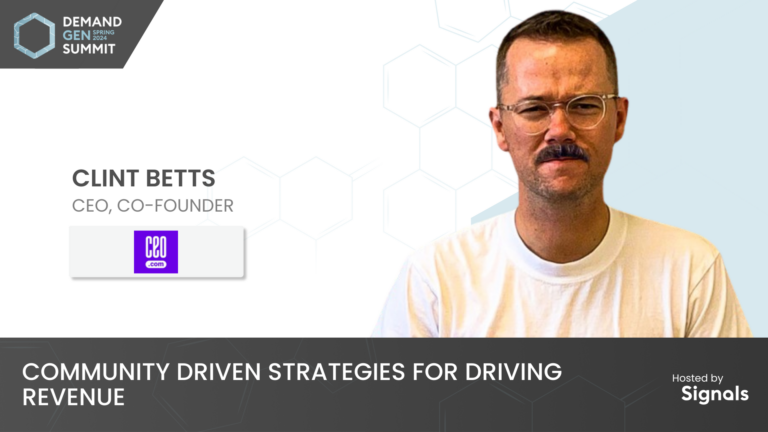 Presentation graphic of community-driven strategies for driving revenue