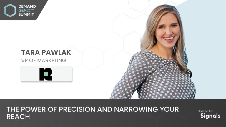 Presentation graphic on the power of precision and narrowing your reach